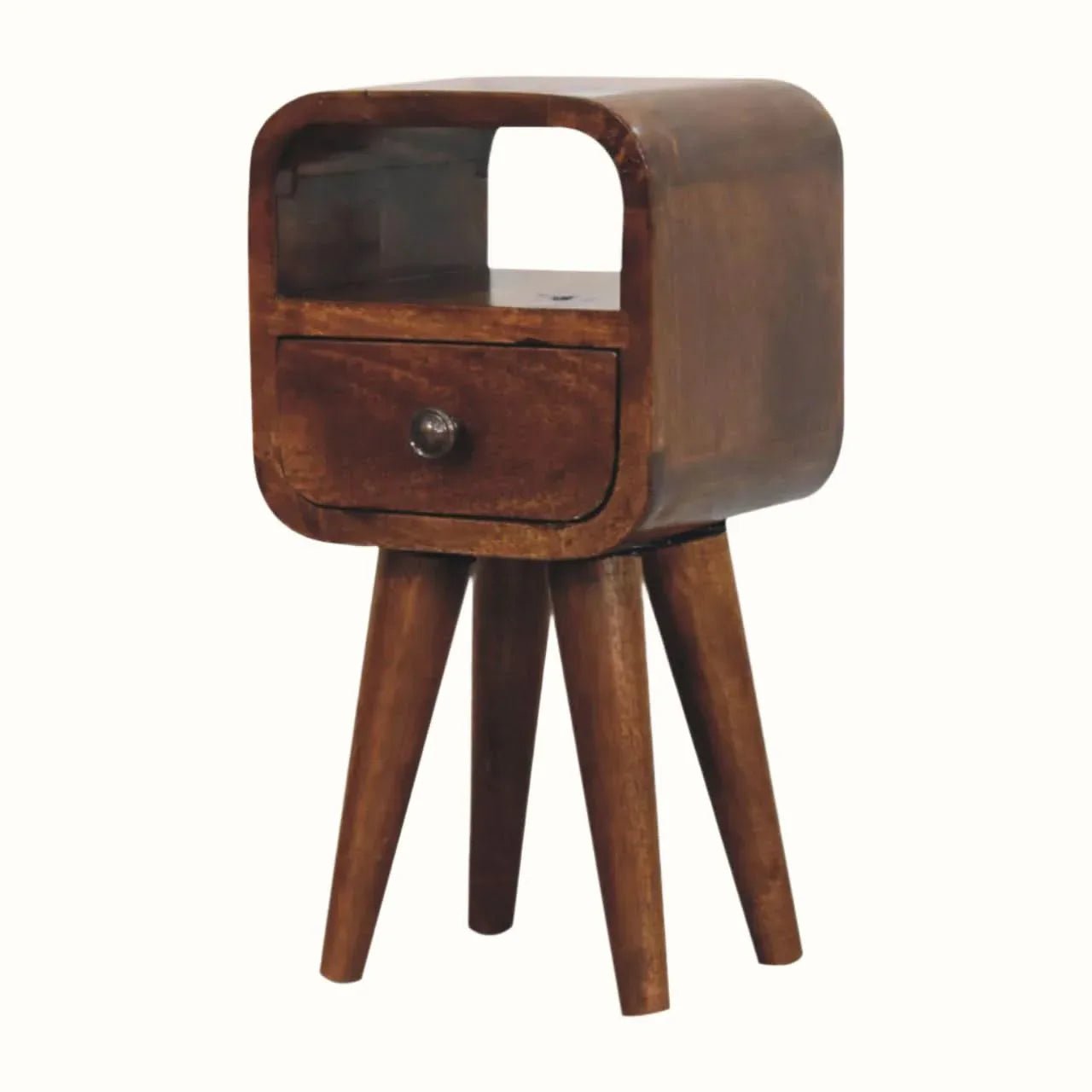Hamade Open Bedside Table, Mini - Chestnut Bedside Tables - Bokel Home