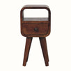 Hamade Open Bedside Table, Mini - Chestnut Bedside Tables - Bokel Home