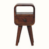 Hamade Open Bedside Table, Mini - Chestnut Bedside Tables - Bokel Home