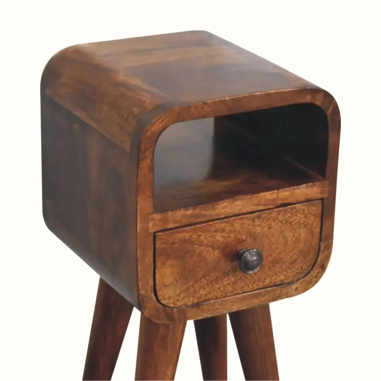 Hamade Open Bedside Table, Mini - Chestnut Bedside Tables - Bokel Home