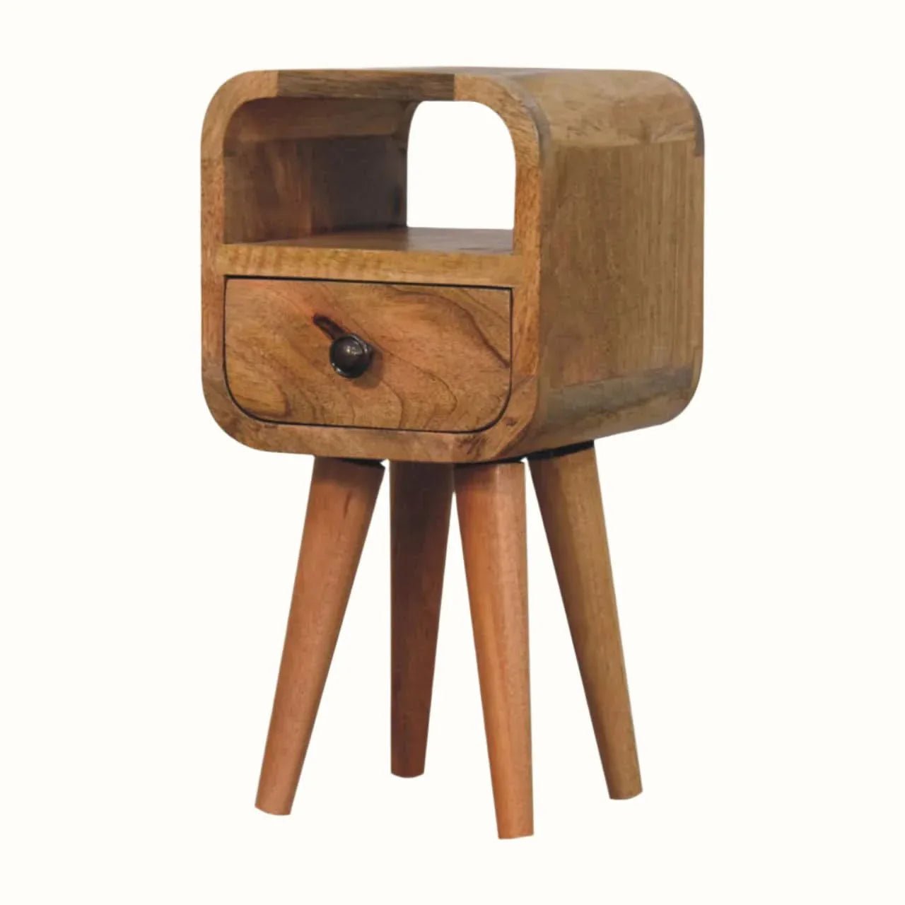 Hamade Open Bedside Table, Mini - Natural Bedside Tables - Bokel Home