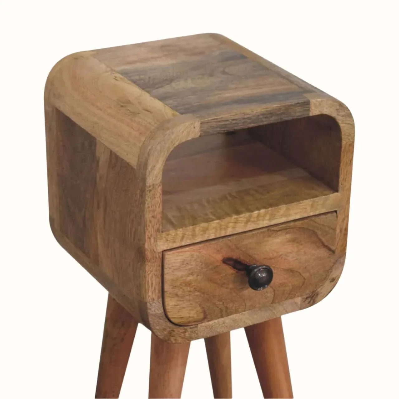 Hamade Open Bedside Table, Mini - Natural Bedside Tables - Bokel Home