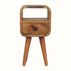 Hamade Open Bedside Table, Mini - Natural Bedside Tables - Bokel Home
