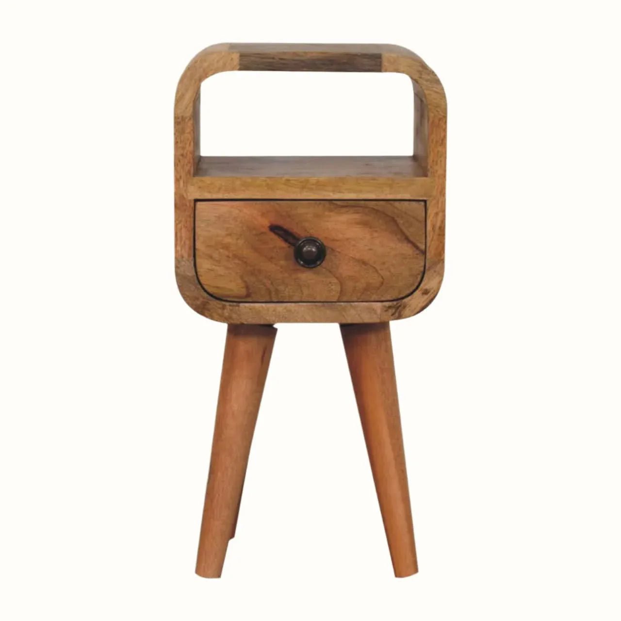 Hamade Open Bedside Table, Mini - Natural Bedside Tables - Bokel Home