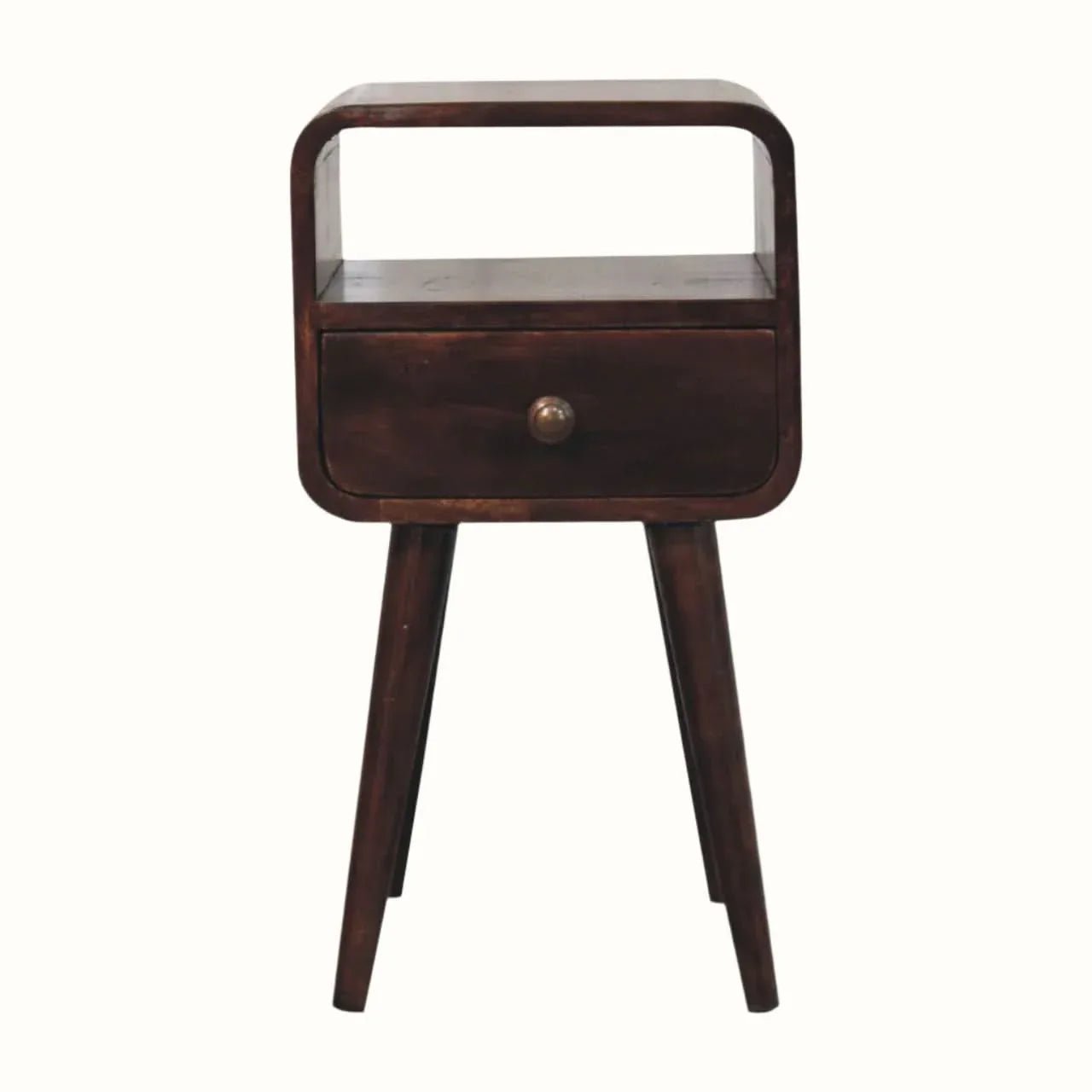 Hamade Open Bedside Table, Small - California Walnut Bedside Tables - Bokel Home