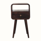 Hamade Open Bedside Table, Small - California Walnut Bedside Tables - Bokel Home