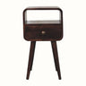 Hamade Open Bedside Table, Small - California Walnut Bedside Tables - Bokel Home