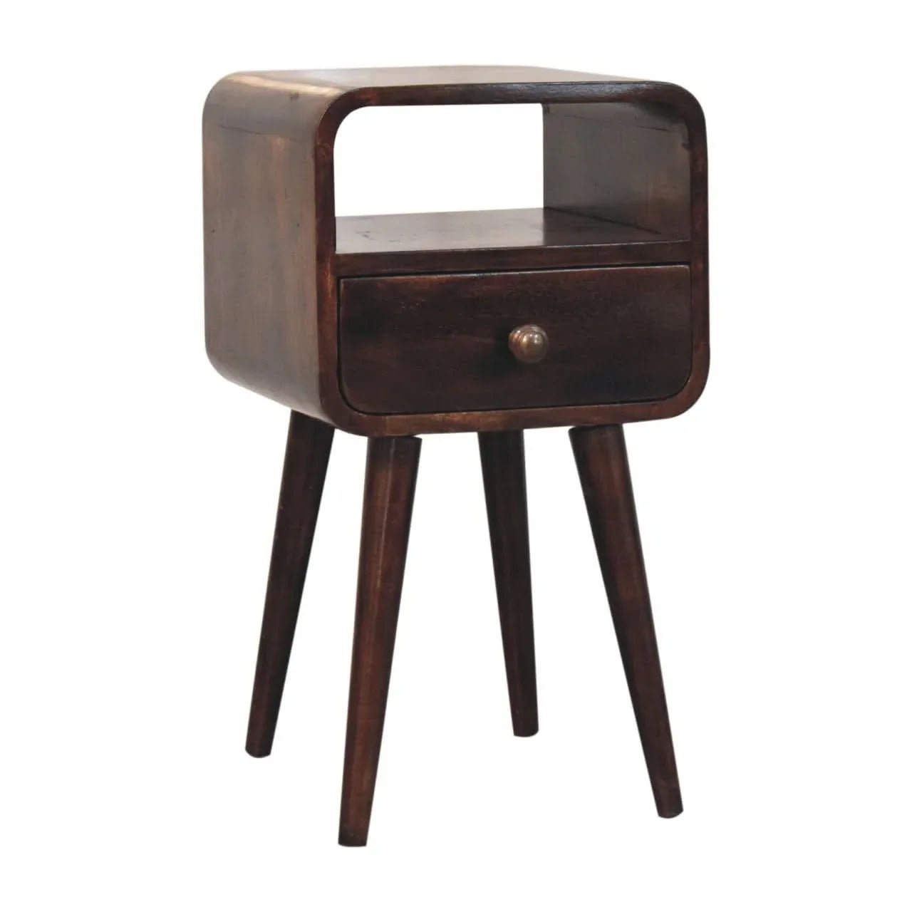Hamade Open Bedside Table, Small - California Walnut Bedside Tables - Bokel Home