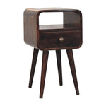 Hamade Open Bedside Table, Small - California Walnut Bedside Tables - Bokel Home