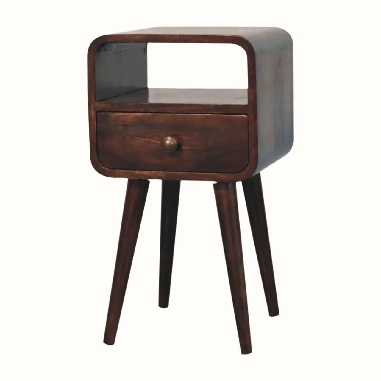 Hamade Open Bedside Table, Small - California Walnut Bedside Tables - Bokel Home