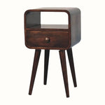 Hamade Open Bedside Table, Small - California Walnut Bedside Tables - Bokel Home