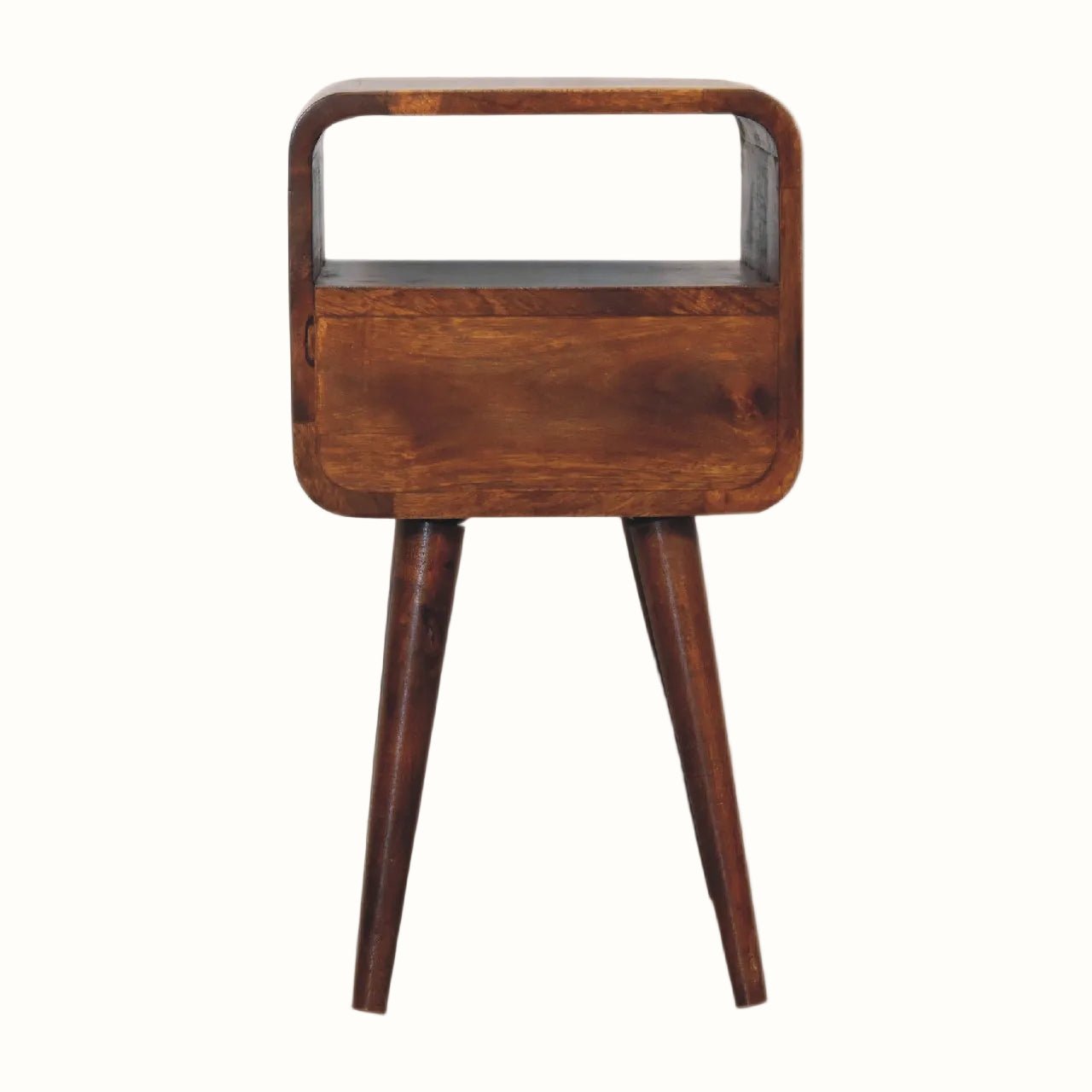 Hamade Open Bedside Table, Small - Chestnut Bedside Tables - Bokel Home