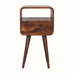 Hamade Open Bedside Table, Small - Chestnut Bedside Tables - Bokel Home