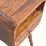 Hamade Open Bedside Table, Small - Chestnut Bedside Tables - Bokel Home
