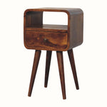 Hamade Open Bedside Table, Small - Chestnut Bedside Tables - Bokel Home