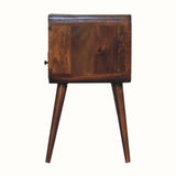 Hamade Open Bedside Table, Small - Chestnut Bedside Tables - Bokel Home