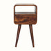 Hamade Open Bedside Table, Small - Chestnut Bedside Tables - Bokel Home