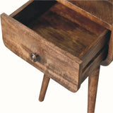 Hamade Open Bedside Table, Small - Grey Wash Bedside Tables - Bokel Home
