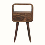 Hamade Open Bedside Table, Small - Grey Wash Bedside Tables - Bokel Home