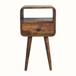 Hamade Open Bedside Table, Small - Grey Wash Bedside Tables - Bokel Home