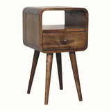 Hamade Open Bedside Table, Small - Grey Wash Bedside Tables - Bokel Home
