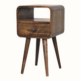 Hamade Open Bedside Table, Small - Grey Wash Bedside Tables - Bokel Home