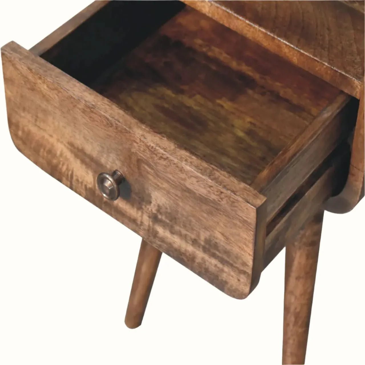 Hamade Open Bedside Table, Small - Grey Wash Bedside Tables - Bokel Home