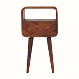 Hamade Open Bedside Table, Small - Honey Caramel Bedside Tables - Bokel Home