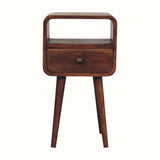 Hamade Open Bedside Table, Small - Honey Caramel Bedside Tables - Bokel Home