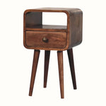Hamade Open Bedside Table, Small - Honey Caramel Bedside Tables - Bokel Home