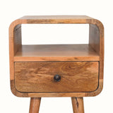 Hamade Open Bedside Table, Small - Natural Bedside Tables - Bokel Home