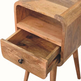 Hamade Open Bedside Table, Small - Natural Bedside Tables - Bokel Home