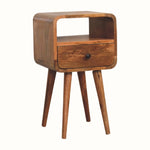Hamade Open Bedside Table, Small - Natural Bedside Tables - Bokel Home