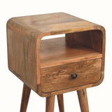 Hamade Open Bedside Table, Small - Natural Bedside Tables - Bokel Home