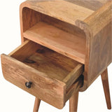 Hamade Open Bedside Table, Small - Natural Bedside Tables - Bokel Home