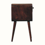 Hamade Open Bedside Table with Lower Slot, Small - California Walnut Bedside Tables - Bokel Home