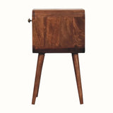 Hamade Open Bedside Table with Lower Slot, Small - Honey Caramel Bedside Tables - Bokel Home