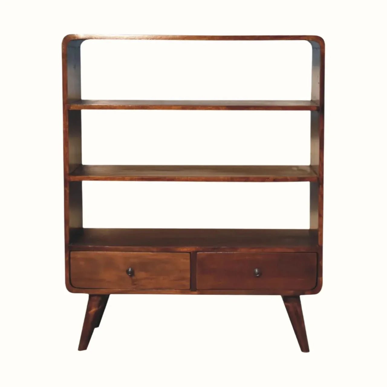 Hamade Open Bookcase - Chestnut Shelves & Bookcases - Bokel Home