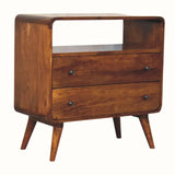 Hamade Open Chest of 2 Drawers, Mini - Chestnut Chest of Drawers - Bokel Home