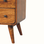 Hamade Open Chest of 2 Drawers, Small - Chestnut Chest of Drawers - Bokel Home