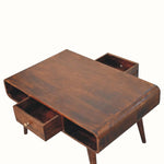 Hamade Open Coffee Table, Medium- California Walnut Coffee Tables - Bokel Home