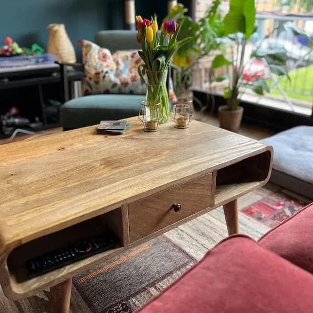 Hamade Open Coffee Table - Natural Coffee Tables - Bokel Home