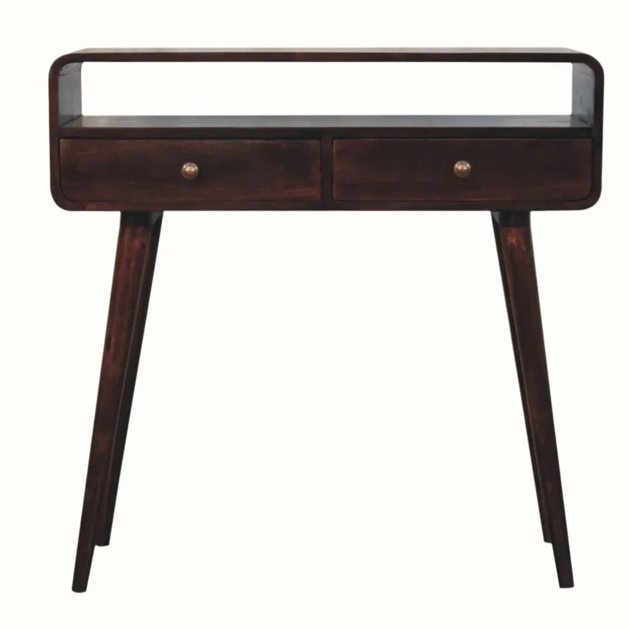 Hamade Open Console Table, Medium - California Walnut Console Tables - Bokel Home