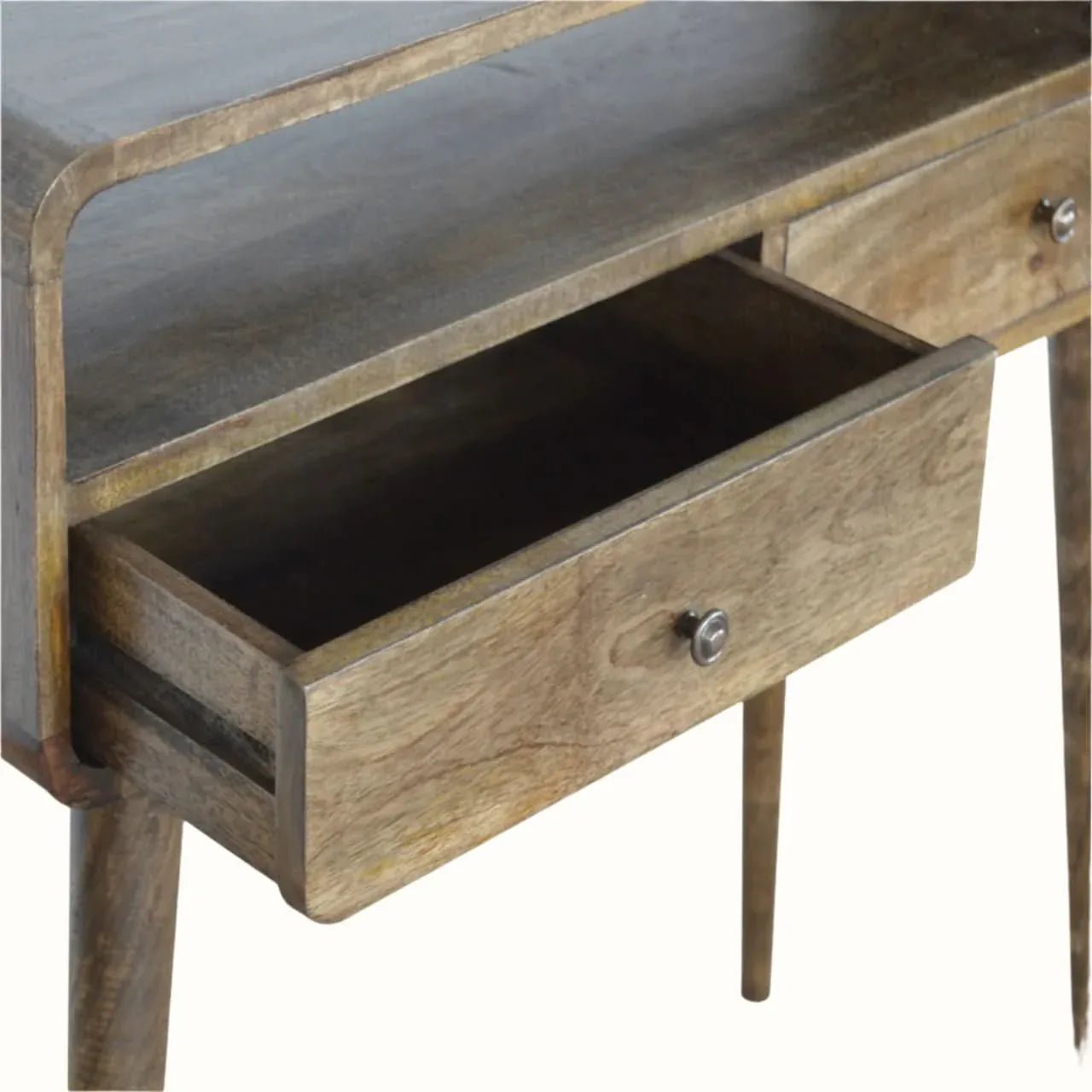 Hamade Open Console Table, Medium - Grey Wash Console Tables - Bokel Home