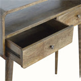 Hamade Open Console Table, Medium - Grey Wash Console Tables - Bokel Home