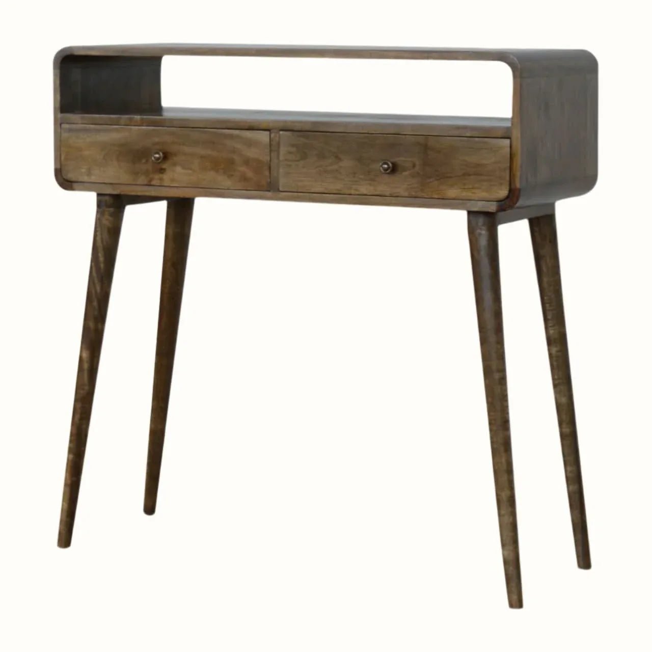 Hamade Open Console Table, Medium - Grey Wash Console Tables - Bokel Home