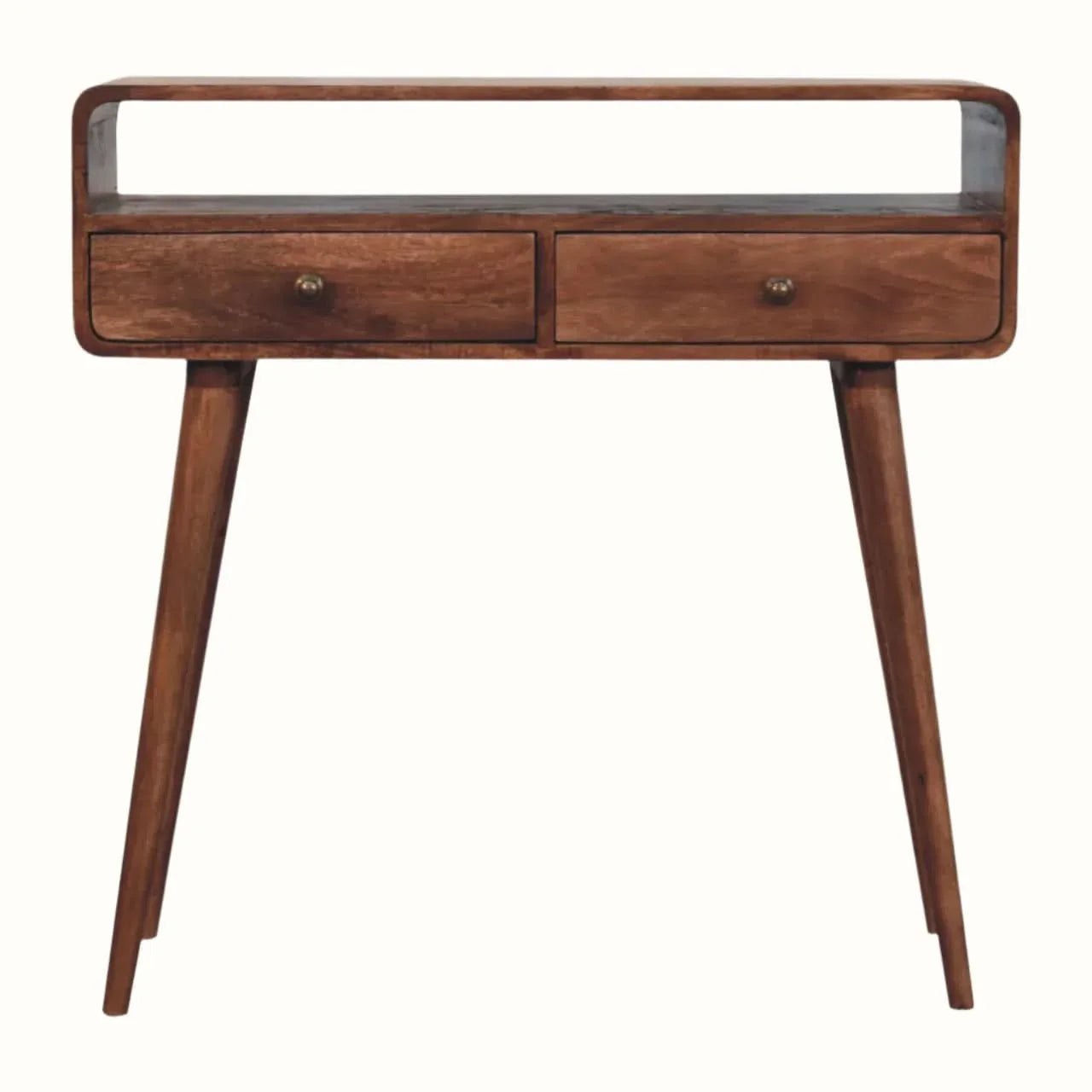 Hamade Open Console Table, Medium - Honey Caramel Console Tables - Bokel Home