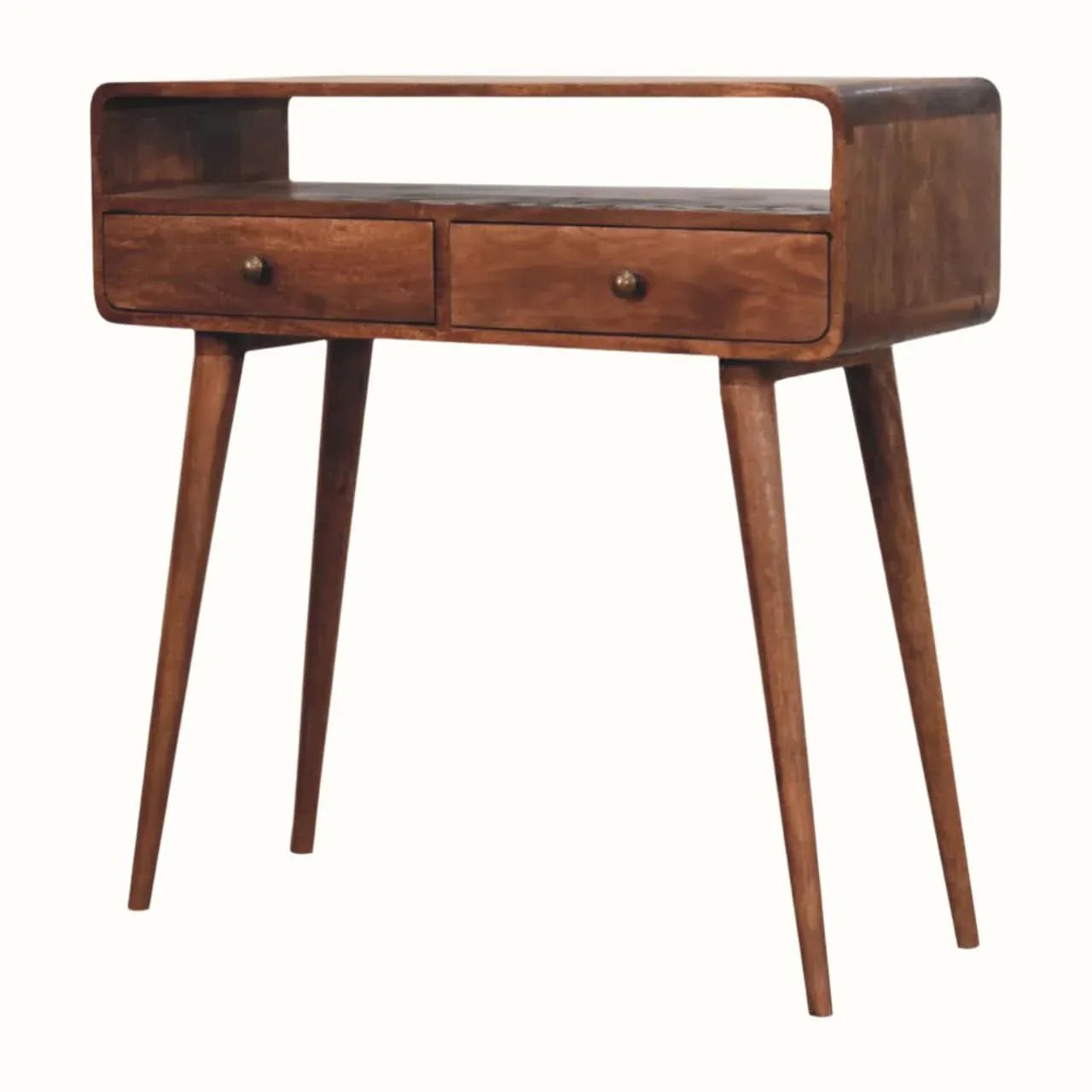 Hamade Open Console Table, Medium - Honey Caramel Console Tables - Bokel Home