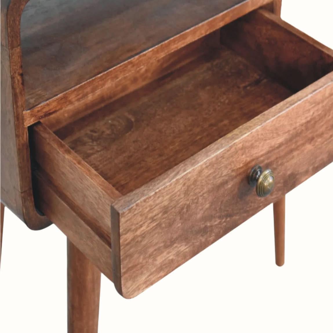 Hamade Open Console Table, Medium - Honey Caramel Console Tables - Bokel Home
