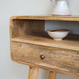 Hamade Open Console Table, Medium - Natural Console Tables - Bokel Home